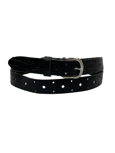 Gürtel Leder Lang Basic Croco